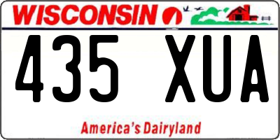 WI license plate 435XUA