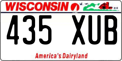 WI license plate 435XUB