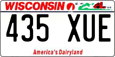 WI license plate 435XUE