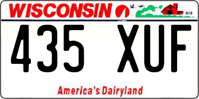 WI license plate 435XUF