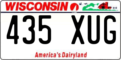 WI license plate 435XUG