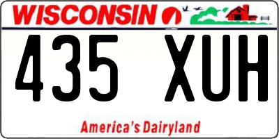 WI license plate 435XUH