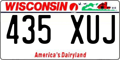 WI license plate 435XUJ