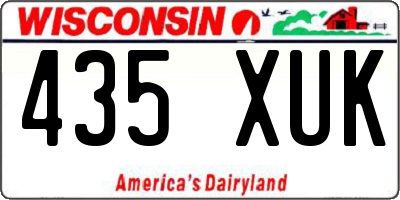 WI license plate 435XUK