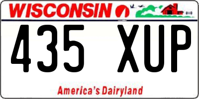 WI license plate 435XUP