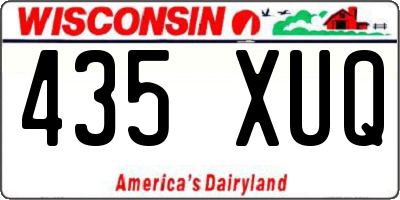 WI license plate 435XUQ