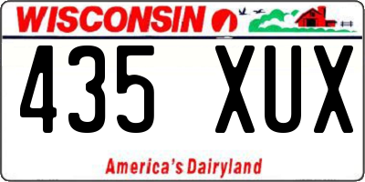 WI license plate 435XUX