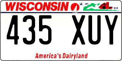 WI license plate 435XUY