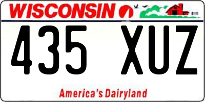 WI license plate 435XUZ