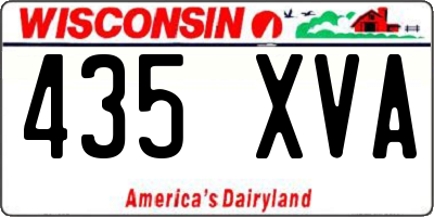WI license plate 435XVA