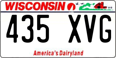 WI license plate 435XVG