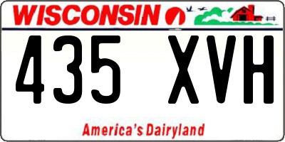 WI license plate 435XVH