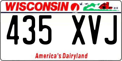 WI license plate 435XVJ