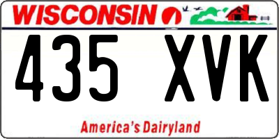 WI license plate 435XVK