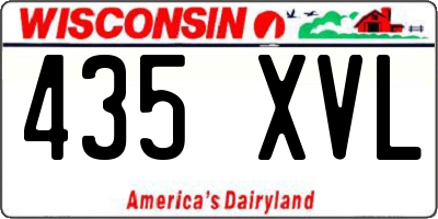 WI license plate 435XVL