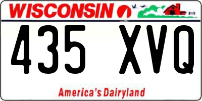 WI license plate 435XVQ