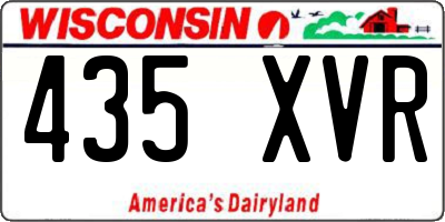 WI license plate 435XVR