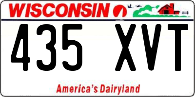 WI license plate 435XVT