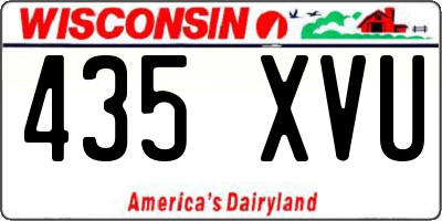 WI license plate 435XVU