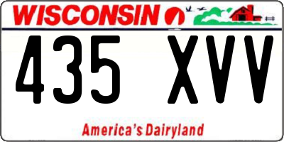 WI license plate 435XVV