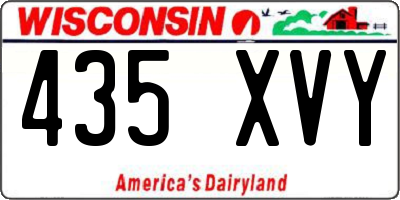 WI license plate 435XVY
