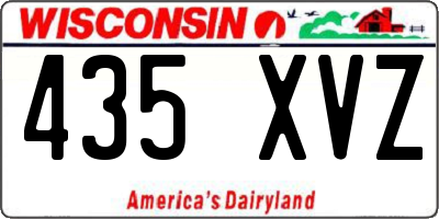 WI license plate 435XVZ