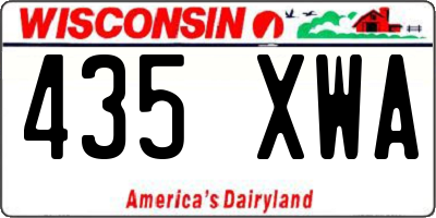 WI license plate 435XWA