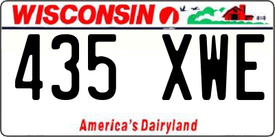 WI license plate 435XWE