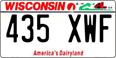 WI license plate 435XWF