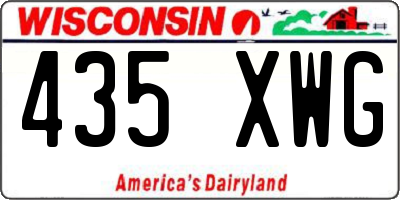 WI license plate 435XWG