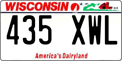 WI license plate 435XWL