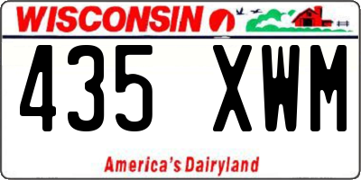 WI license plate 435XWM