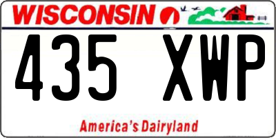 WI license plate 435XWP