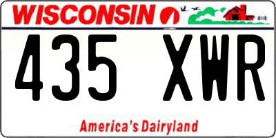 WI license plate 435XWR