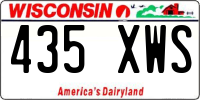 WI license plate 435XWS