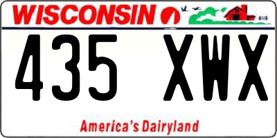 WI license plate 435XWX