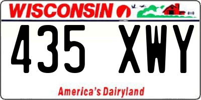 WI license plate 435XWY