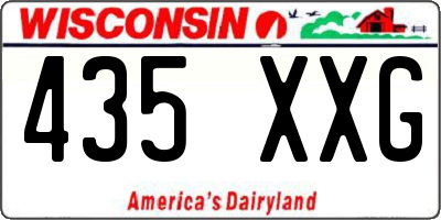 WI license plate 435XXG