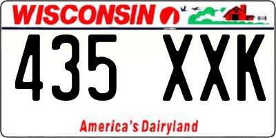 WI license plate 435XXK