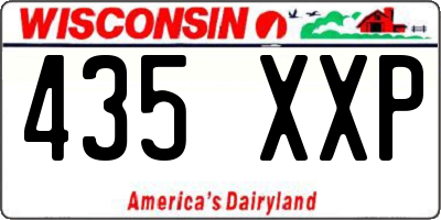 WI license plate 435XXP