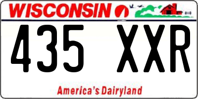WI license plate 435XXR