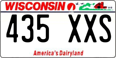 WI license plate 435XXS