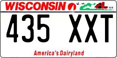 WI license plate 435XXT