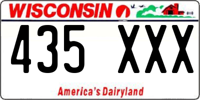 WI license plate 435XXX