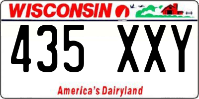 WI license plate 435XXY