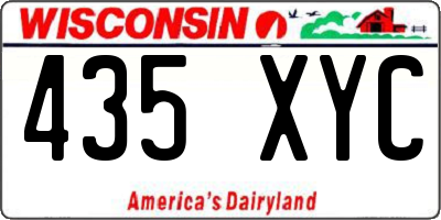WI license plate 435XYC