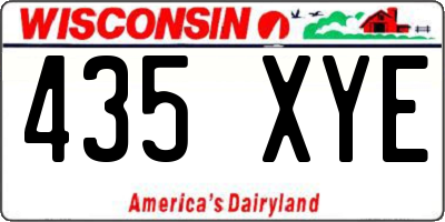 WI license plate 435XYE
