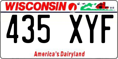 WI license plate 435XYF
