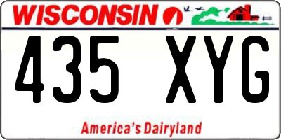 WI license plate 435XYG