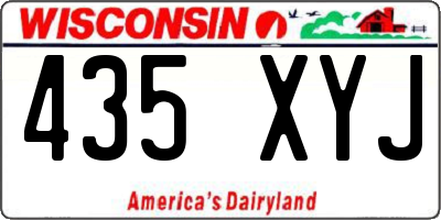 WI license plate 435XYJ